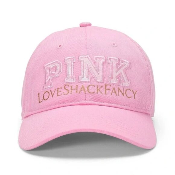 Victorias Secret PINK x LoveShack Fancy Baseball Hat Cap Pink NWT